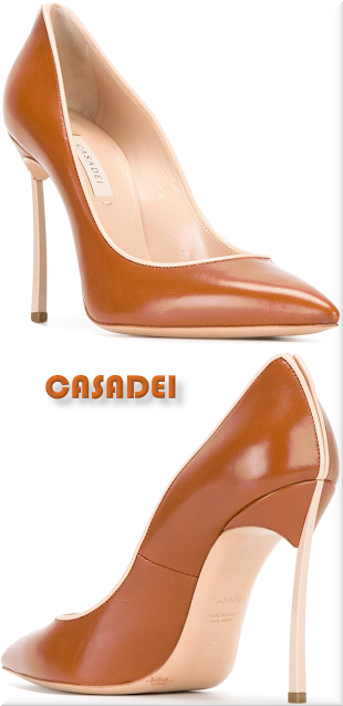 ♦Casadei Blade brown pointed-toe high heel pumps #casadei #shoes #brown #pantone #brilliantluxury