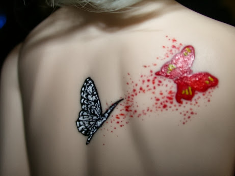 3D Betterfly tattoo on the back 