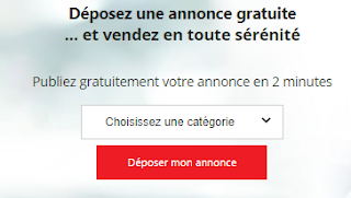 La rubrique « Déposer annonce gratuite » de Paruvendu