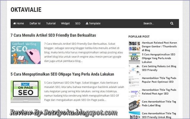 Belajar Membuat Blog dan Belajar Seo di Blog Oktavia