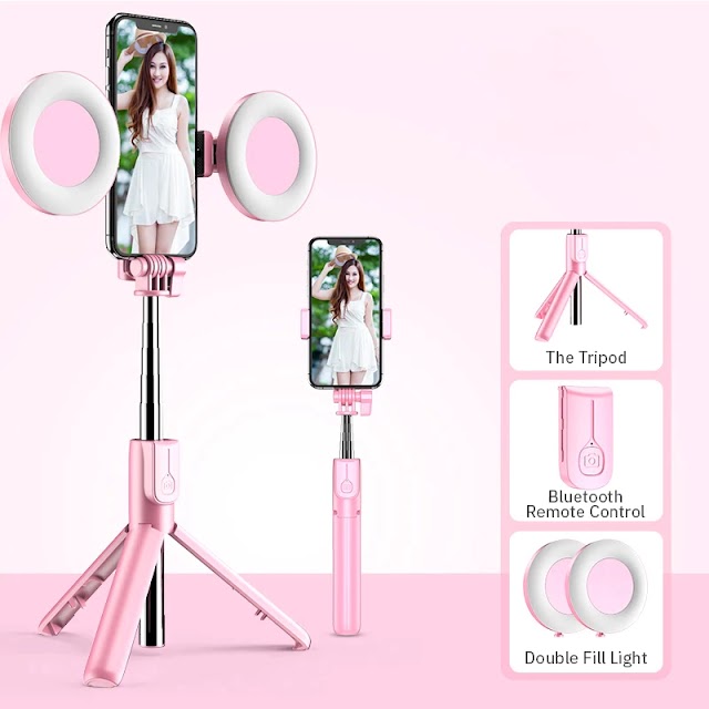 Selfie Stick LED Light with Tripod Stand Buy on Amazon and Aliexpress