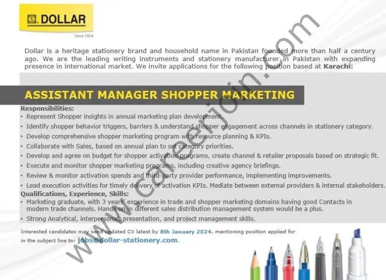 Jobs in Dollar Industries Pvt Ltd