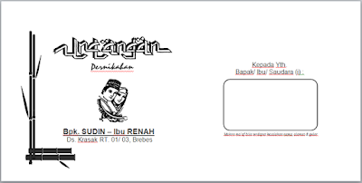 15 Template Undangan Pernikahan & Khitanan Model Amplop Kabinet