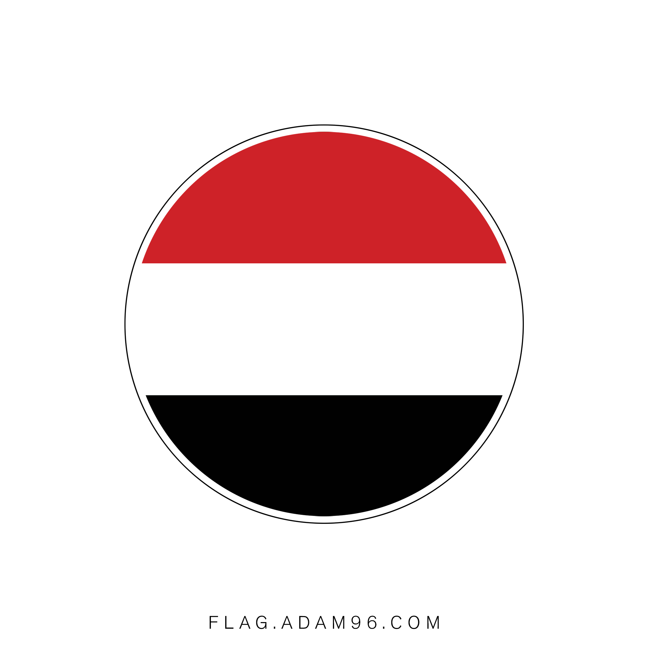 تحميل علم اليمن بشكل دائري ايقونة علم اليمن Yemen Flag Icon