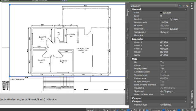 Propriedades da viewport