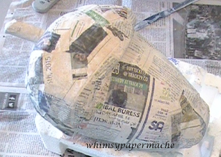 Acorn armature Covered in Paper Mache