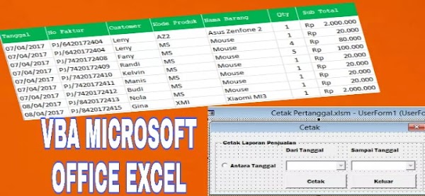 Cara Membuat Form Cetak Pertanggal di VBA Excel