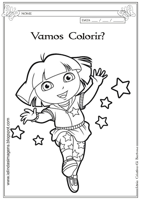 Dora Aventureira para Colorir