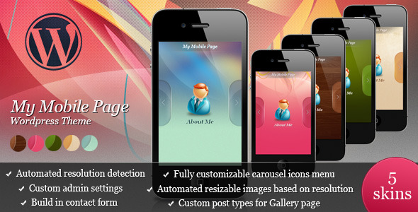 My Mobile Page Wordpress Theme - ThemeForest Item for Sale