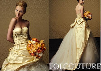 Gold wedding dress