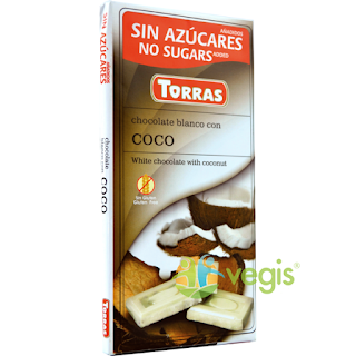 Ciocolata alba cu nuca de cocos GF cumpara aici