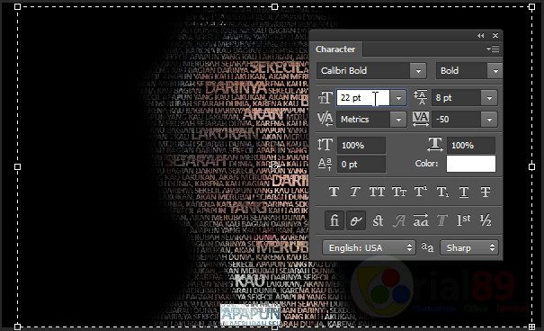 Cara membuat typography wajah dengan photoshop