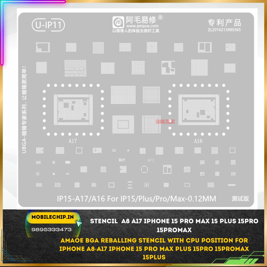 IPHONE 15 STENCIL A8 A17 IPHONE 15 PRO MAX 15 PLUS 15PRO 15PROMAX