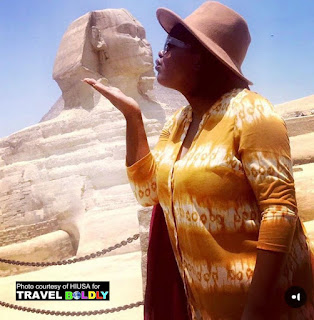 Ngozi, on a side trip to Egypt after her Arabic course in Jordan. Explore the World Travel Scholarship. HIUSA for Travel Boldly
