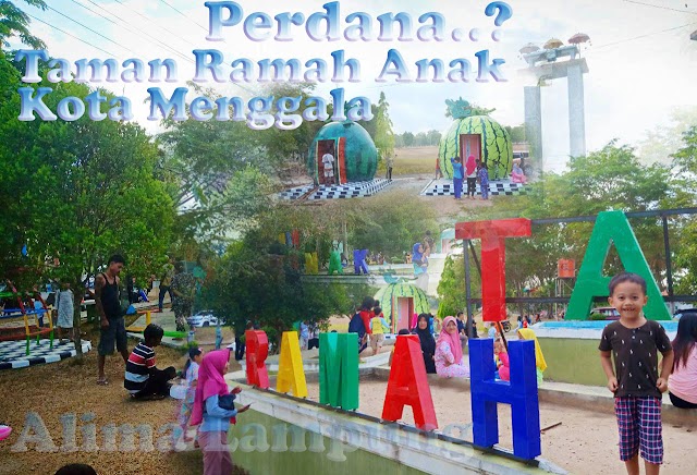 Taman Ramah Anak Kota Menggala Tulang Bawang, Belum Selesai Sudah Ramai