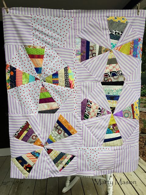improv quilt scrappy triangles by marty mason 