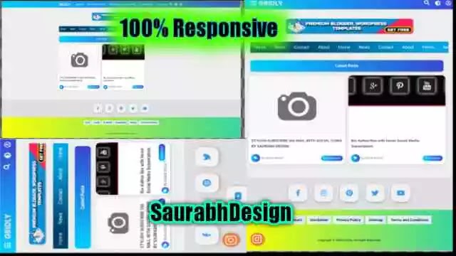 GRIDLY v1.0 blogger template free Download by SaurabhDesign.
