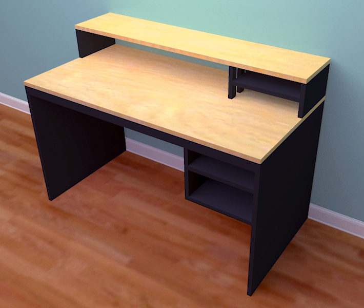 Computer Desk From 1 Sheet of Plywood