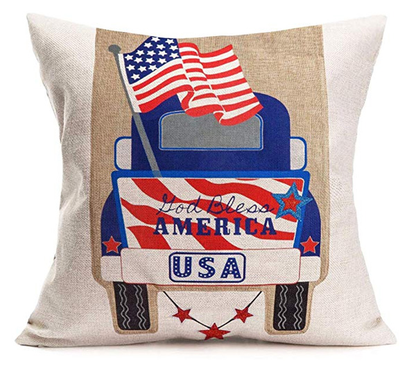 Patriotic Truck Pillow