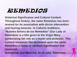 ▷ meaning of the name REMEDIOS