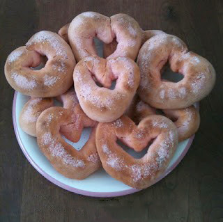 Valentine Heart Pink Hot Pretzel Recipe