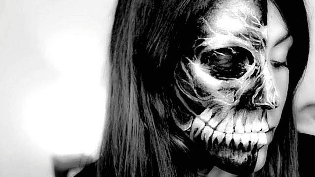 Halloween makeup maquillaje tutorial calavera black skull xray