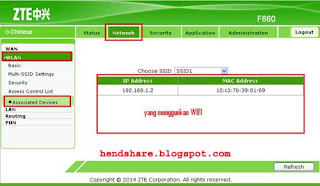 Cara Mengetahui siapa saja yang menggunakan WIFI di modem zte 660 indihome kita