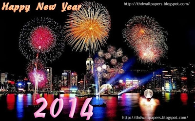 Latest Happy New Year 2014 Eve Celebrations Pictures Beautiful 2014 Fireworks HD Wallpapers