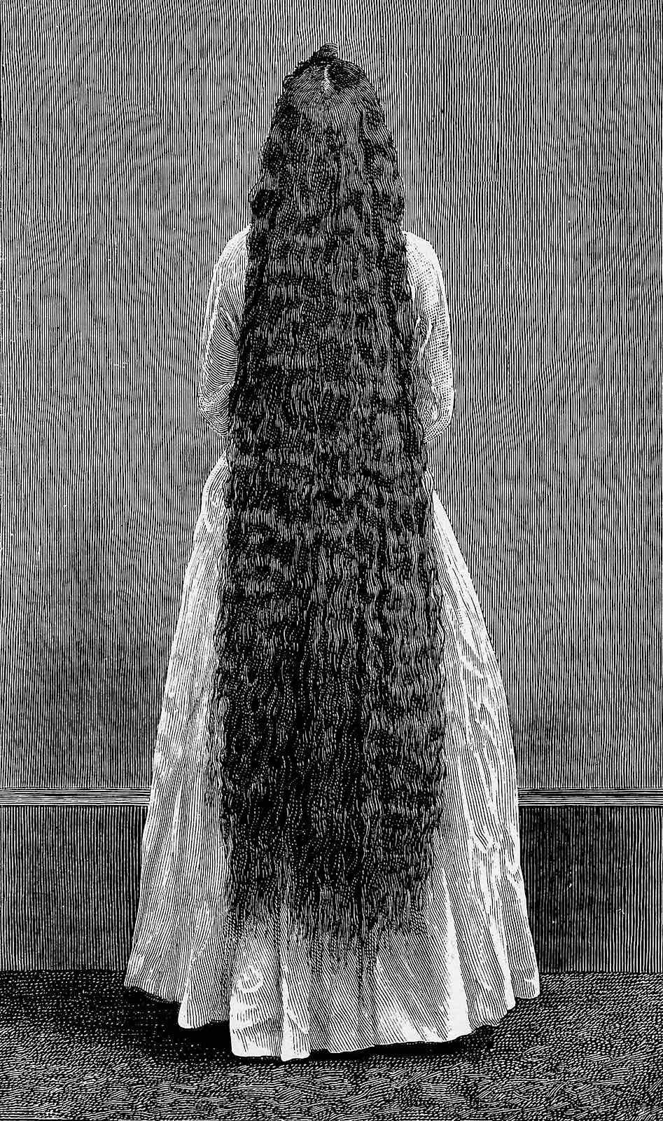 1873 long hair from the rear