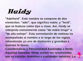 significado del nombre Heidy