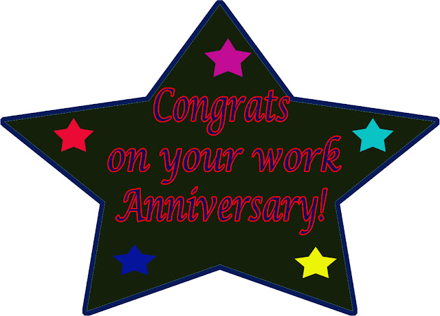 Congrats on your work anniversary pic in star shape for free download...