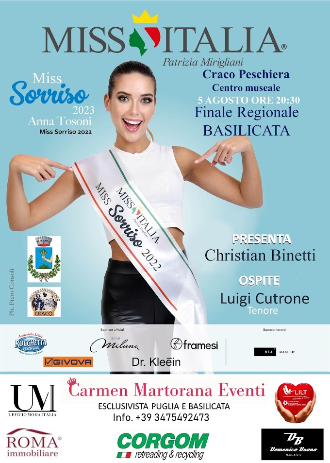 Miss Italia, a Craco Peschiera sarà eletta Miss Sorriso