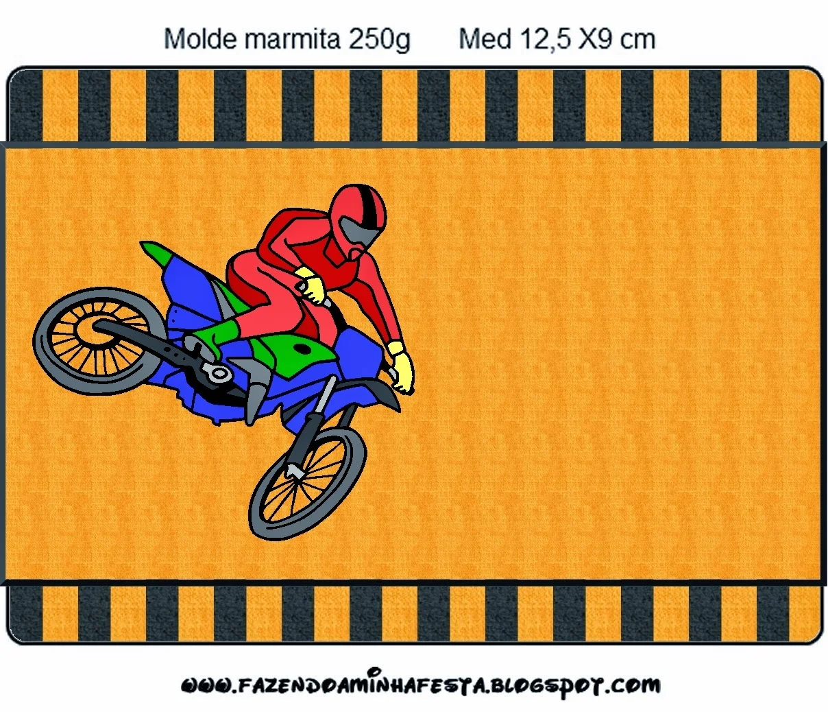Free Printable Label for Motocross Party.