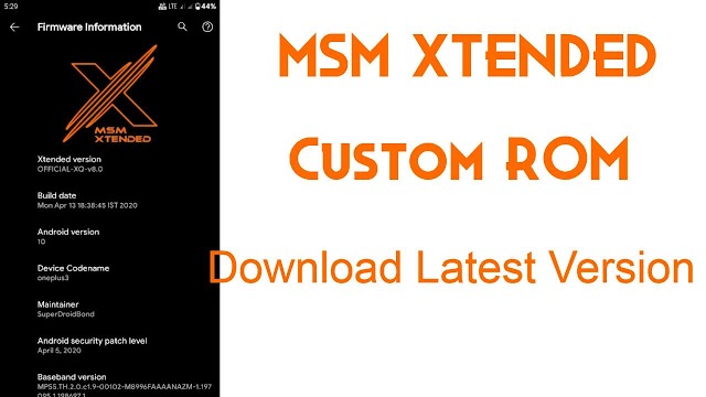 New Update For MSM Extended Custom ROM