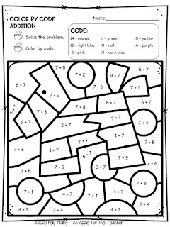 Las Posadas Addition Color By Number Piñata Black and White