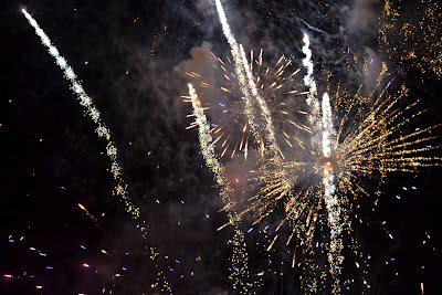 photo of fireworks at Rockaway Beach Oregon by Nancy Zavada