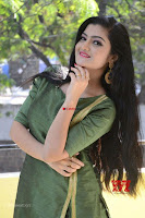 Akshitha cute beauty in Green Salwar at Satya Gang Movie Audio Success meet ~  Exclusive Galleries 035.jpg