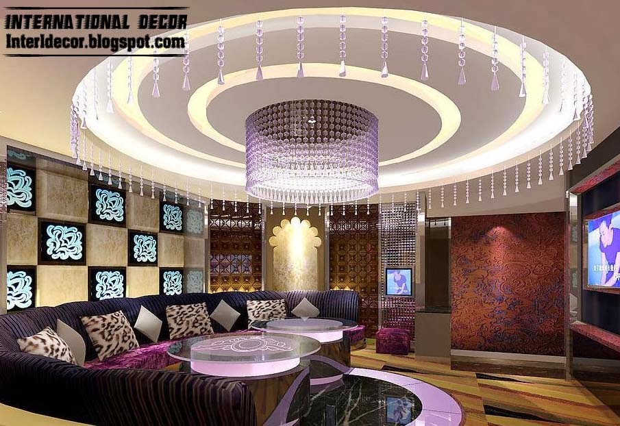 False ceiling pop designs with LED ceiling lighting ideas 2014