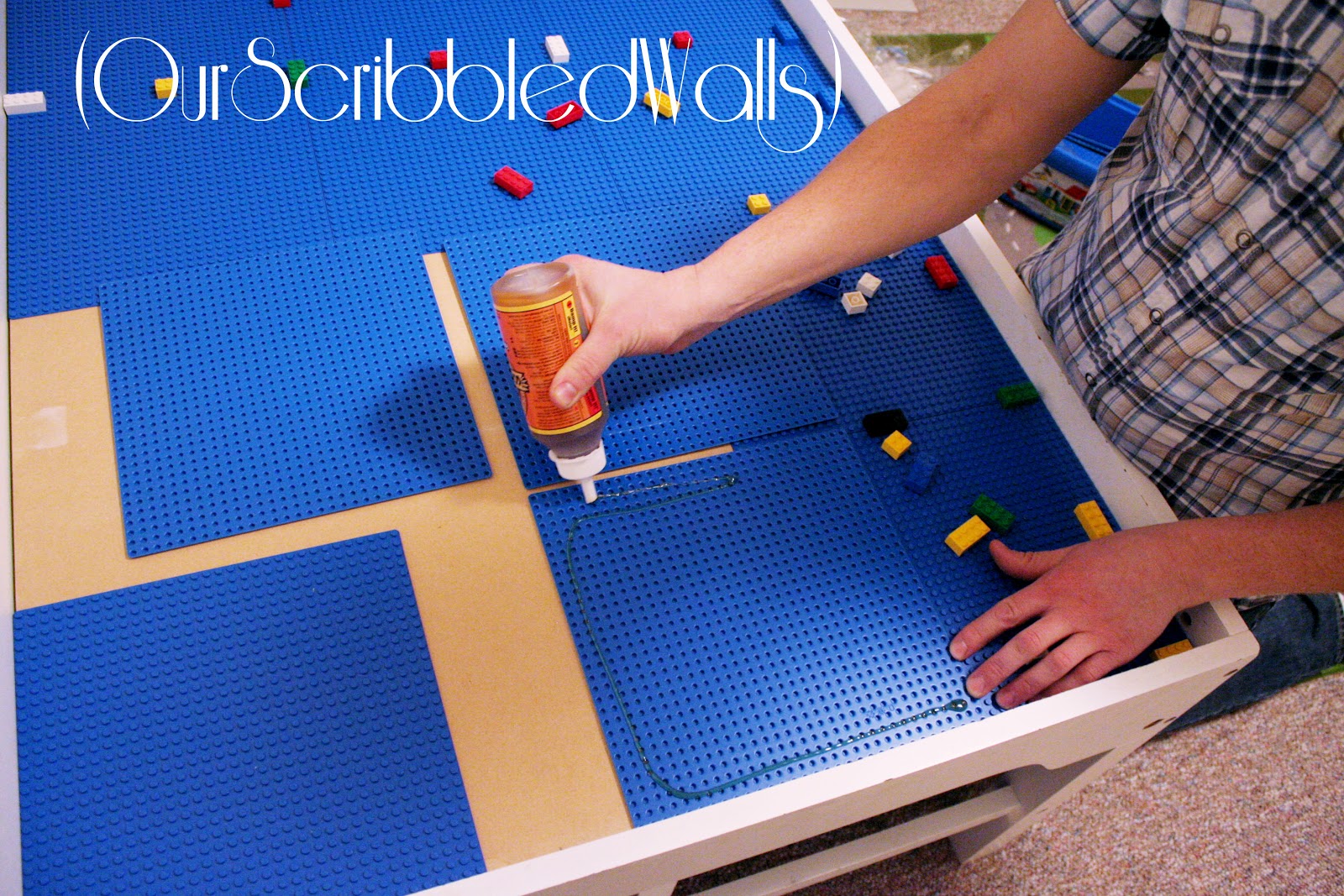 Our Scribbled Walls DIY Lego (&Train) Table