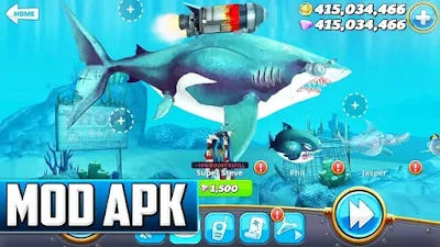 لعبة Hungry Shark World للأندرويد، لعبة Hungry Shark World مدفوعة للأندرويد