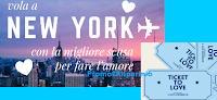 Logo Ticket To Love: vinci gratis soggiorno a New York per 2 persone