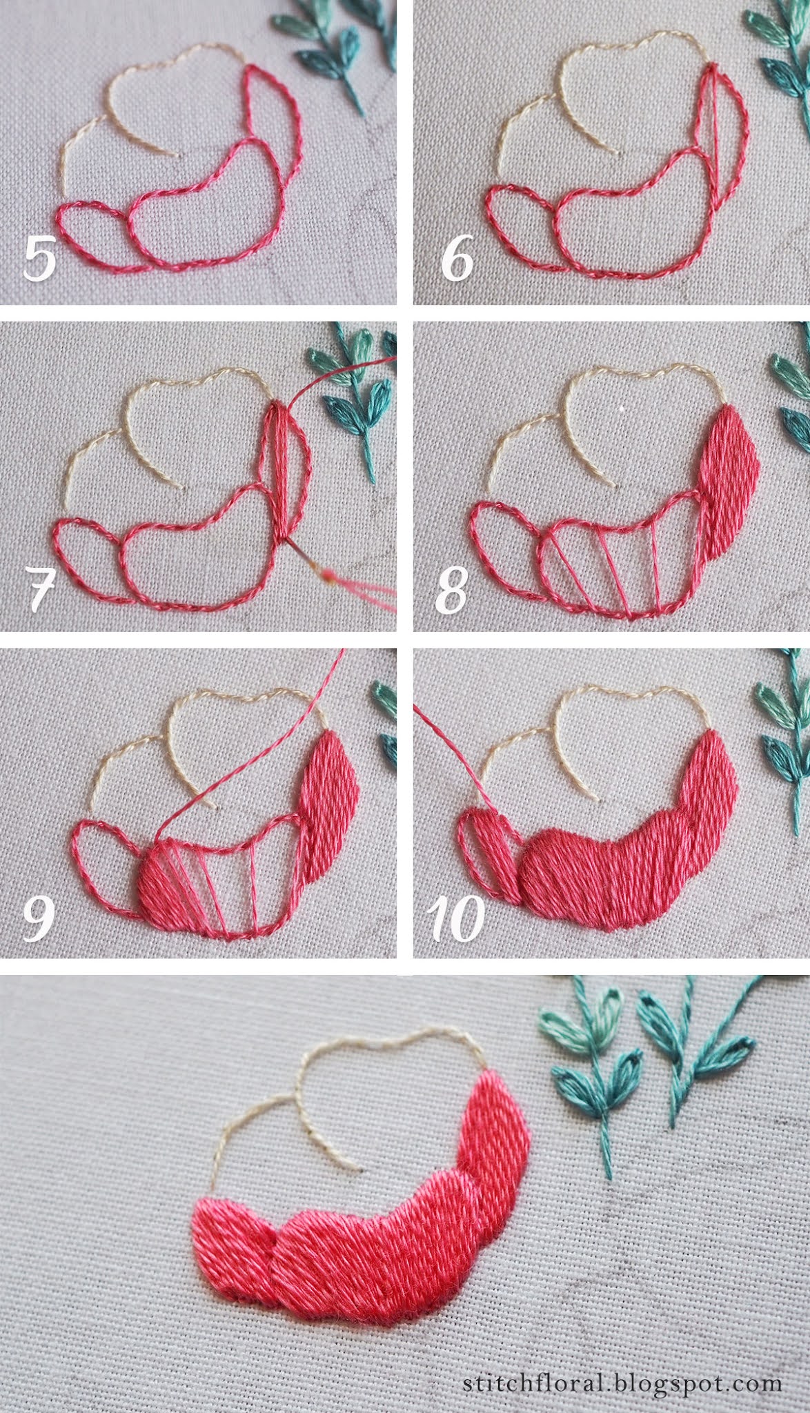 embroidery step by step