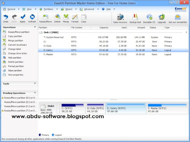 Free Download EASEUS Partition Master 9.2.1 Terbaru