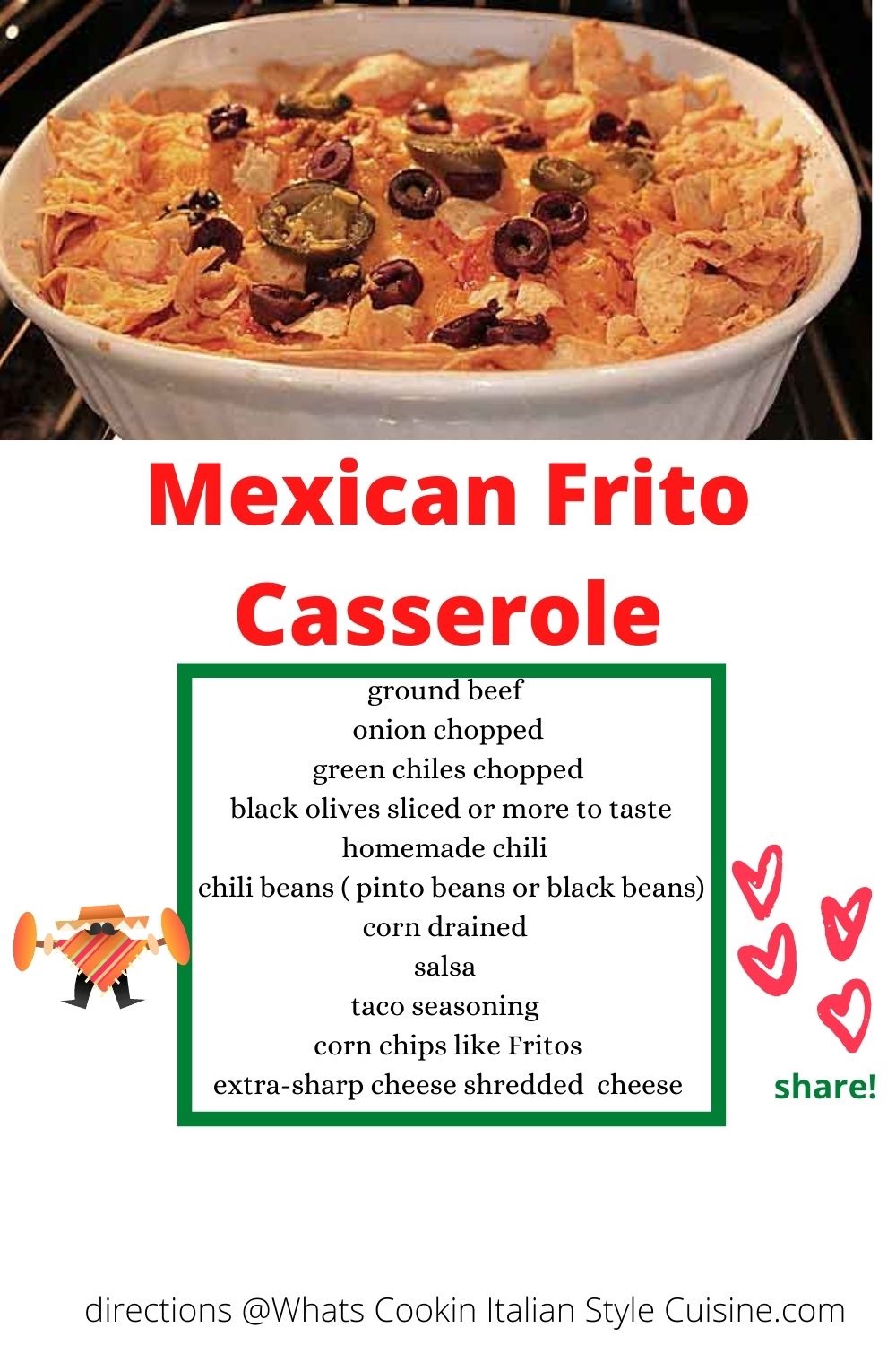 pin for later how to make a frito casserole