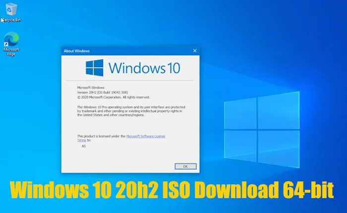 Windows 10 20h2 ISO Download 64-bit