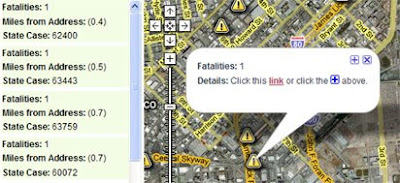 screen shot of saferoadmaps