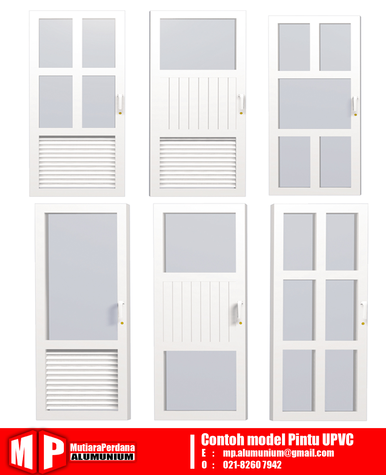 30 Model dan Jenis  Pintu  Panel Aluminium Rumah  Minimalis 
