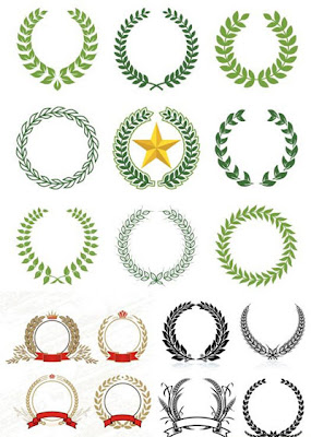 logo wreath, logo karangan bunga, logo padi, logo bintang, logo pady, corn, 