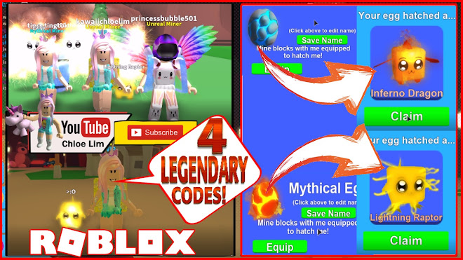 Chloe Tuber Roblox Mining Simulator Gameplay 4 New Codes For Legendary Egg And Crates - roblox mining simulator new update codes