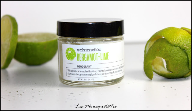 Déodorant solide Bergamot + Lime Schmidt's - Les Mousquetettes©